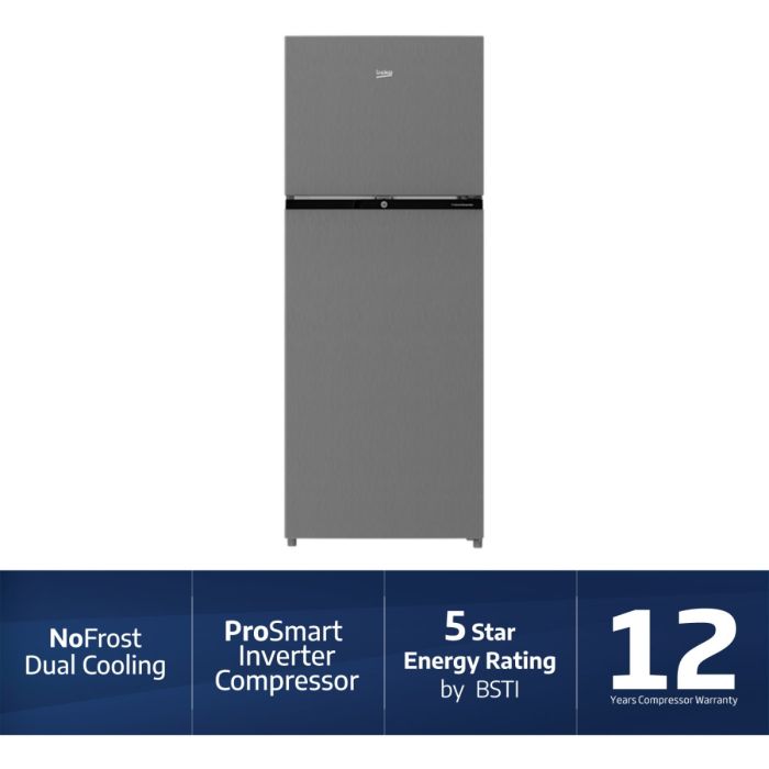 Beko No Frost Refrigerator | 275 Ltr | Brushed Silver